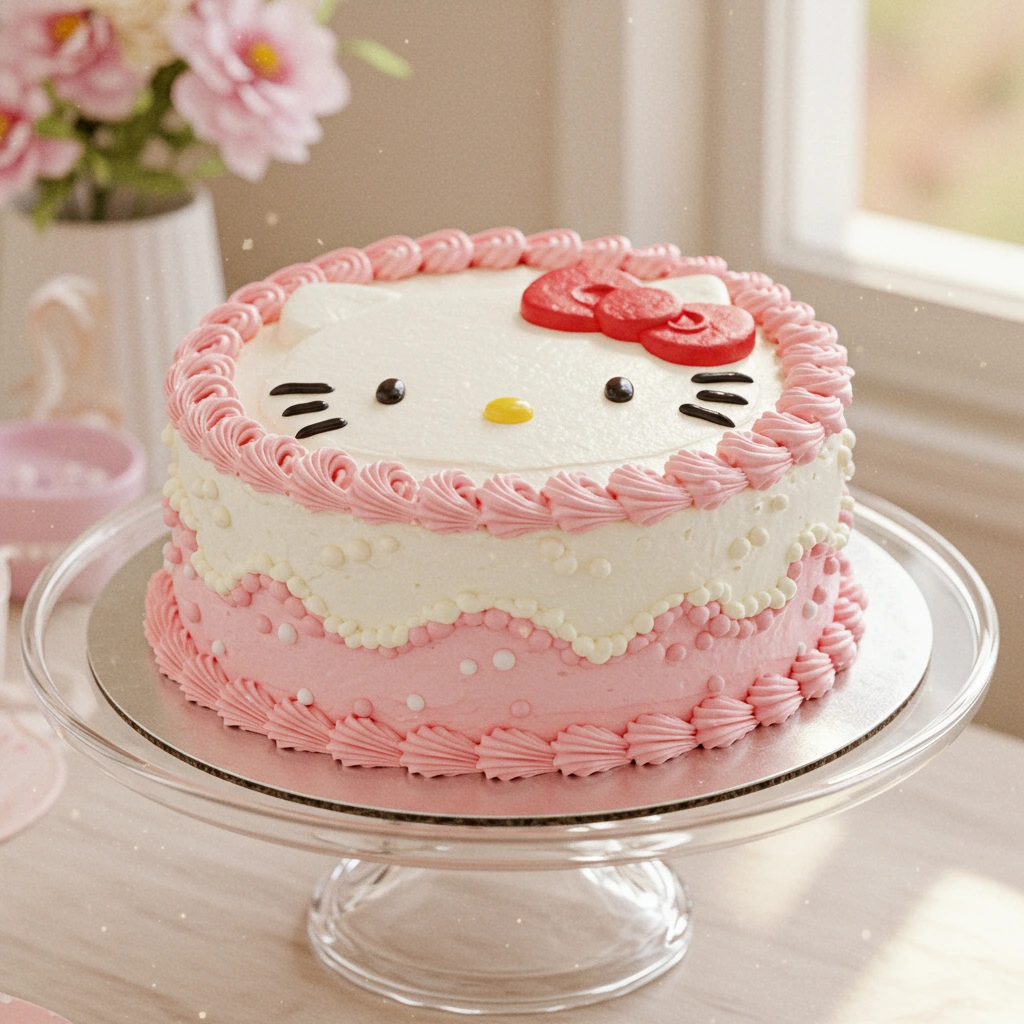 hello kitty birthday cake