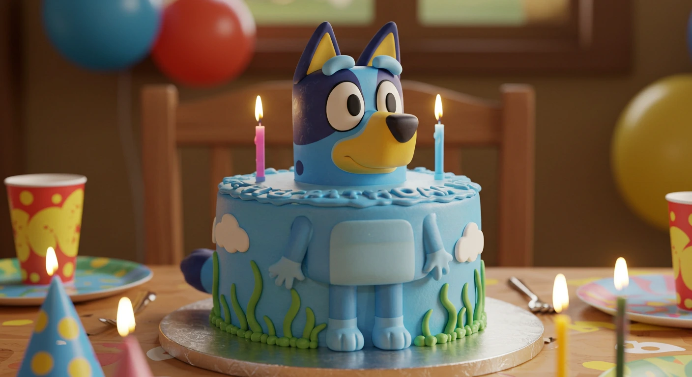 bluey birthday cake