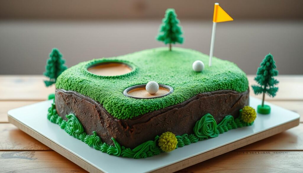 Golf Course Cake Color Techniques