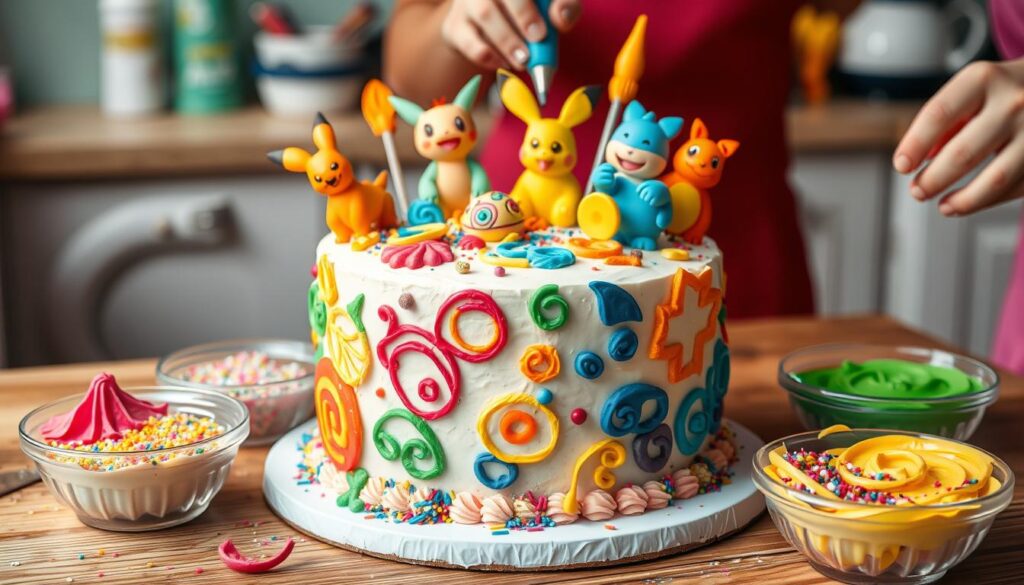 Pokemon Cake Frosting Techniques