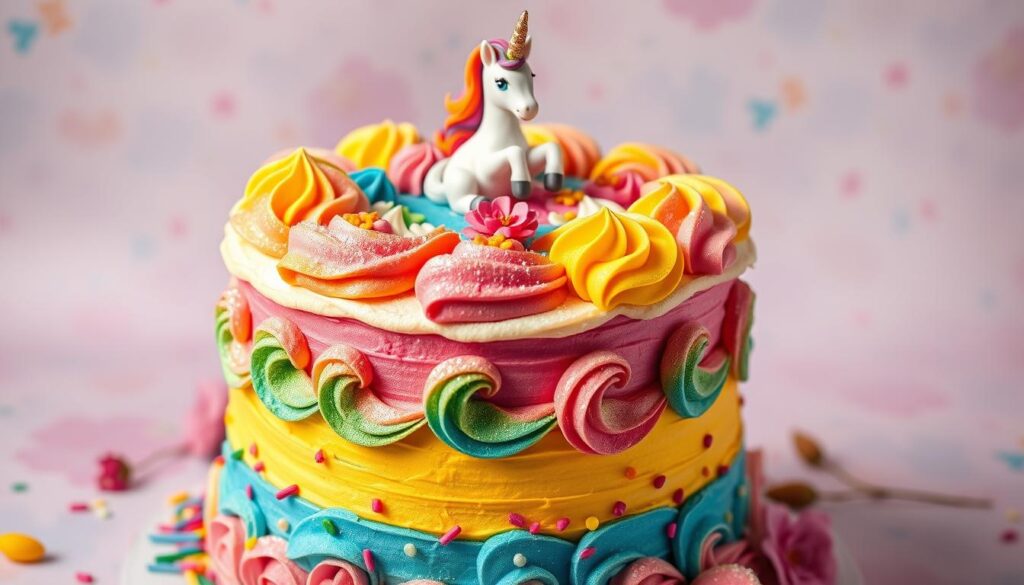 Rainbow Frosting Unicorn Cake Techniques